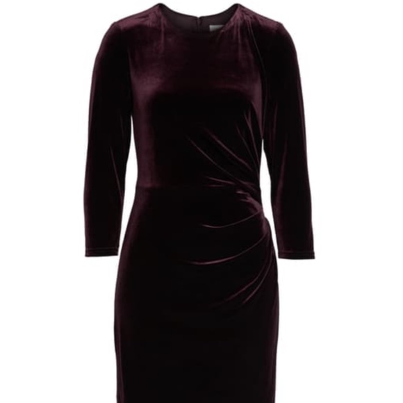 Eliza J Velvet Sheath Cocktail Dress, Size 6, NWT - Picture 4 of 10